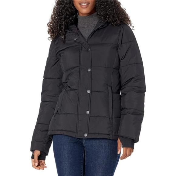 Jackets & Blazers - Women's Heavyweight Long-Sleeve Hooded Puffer Coat